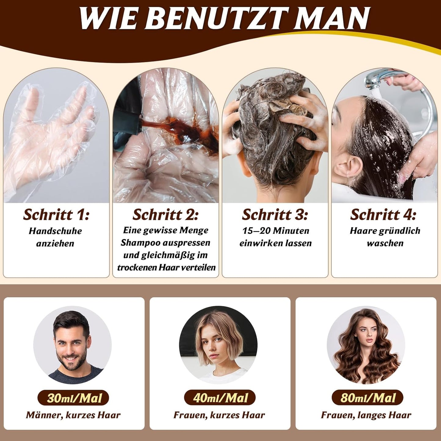 Hair Dye Shampoo (Pflanzlich)